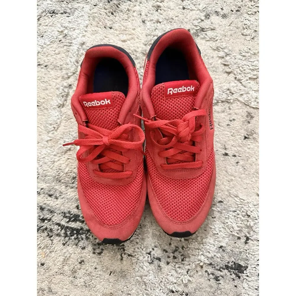 Reebok Classic Nylon Running Shoes‎ Red White Men's Size 9.5